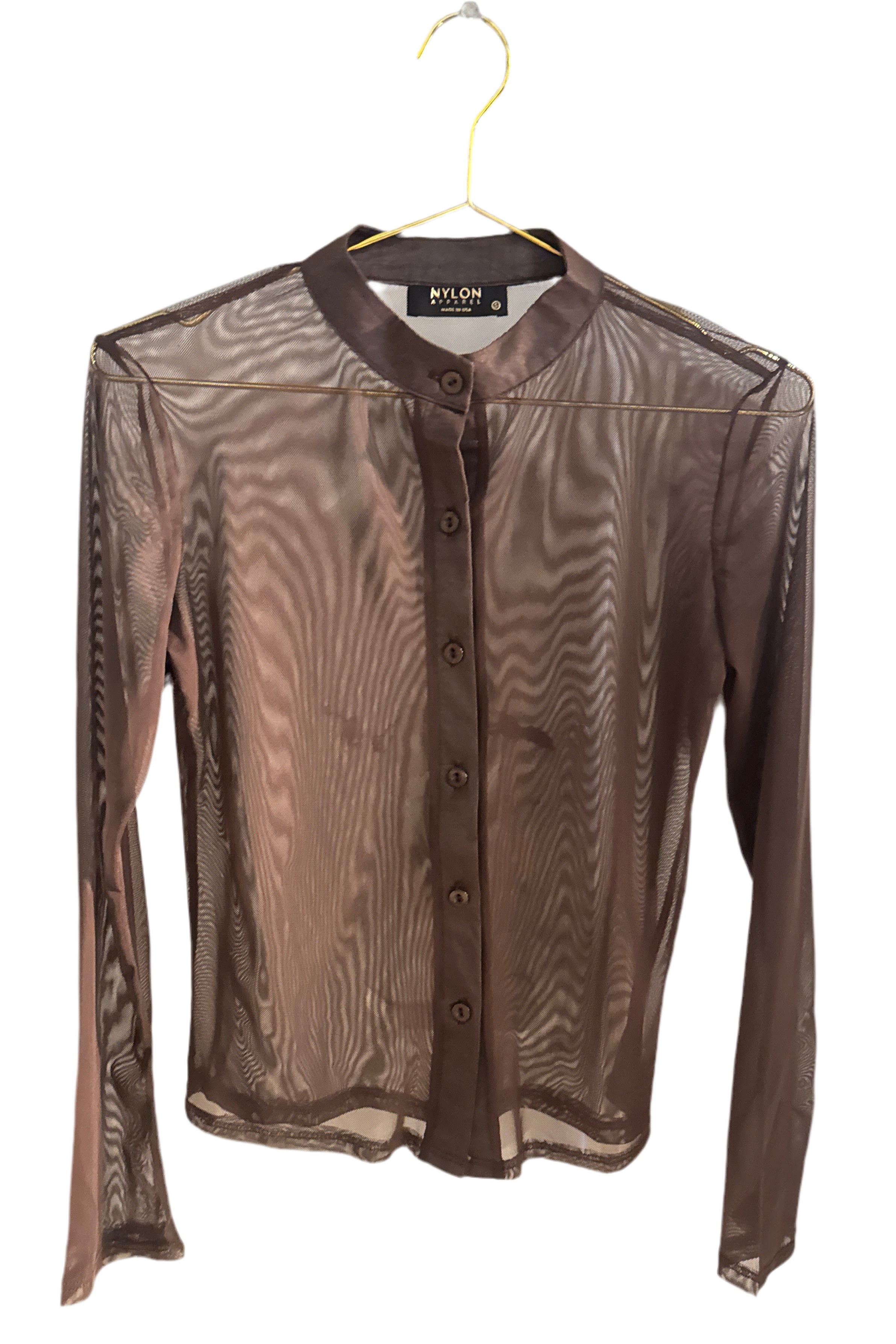 Miranda Sheer Mesh Blouse Top