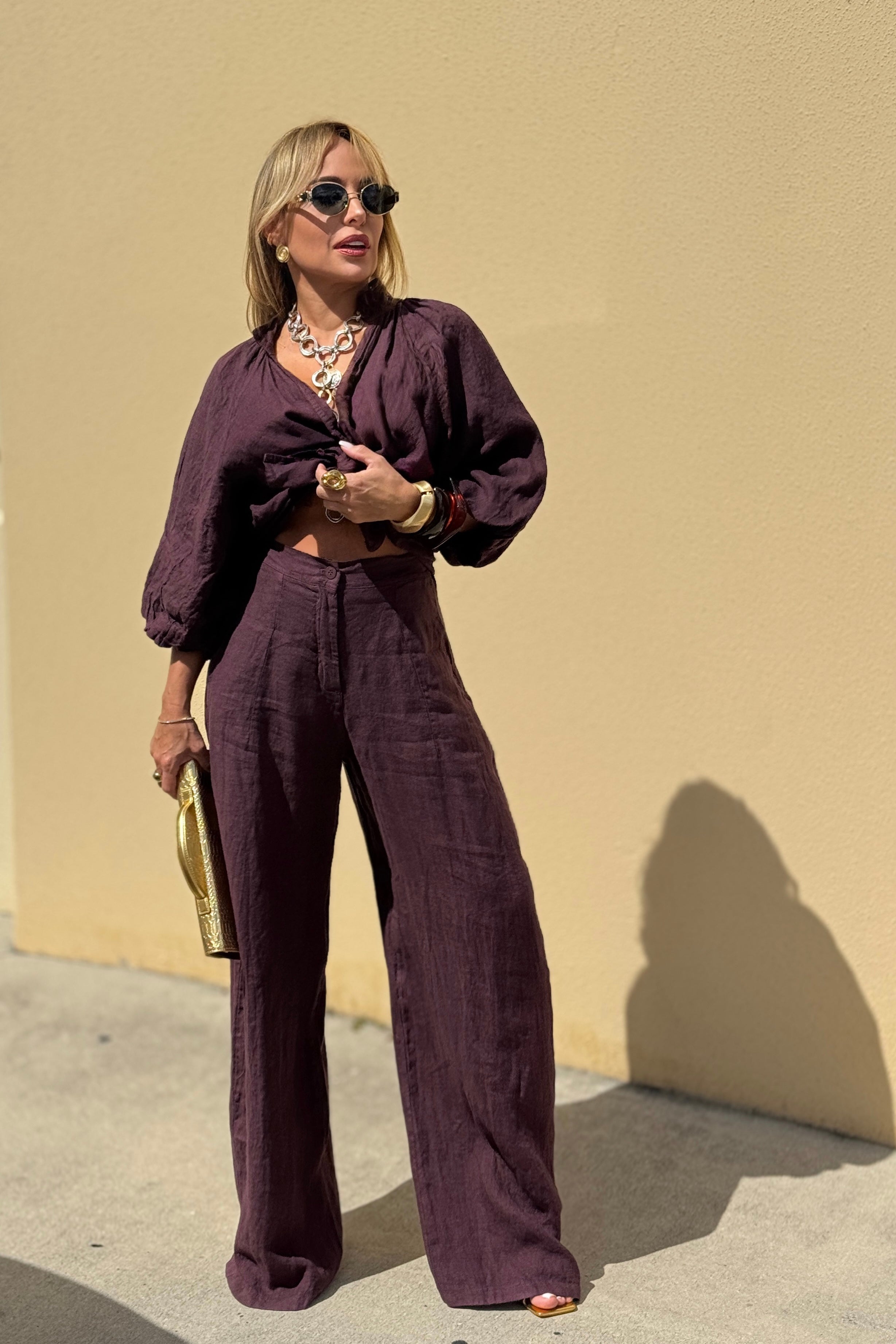 JULIANA LINEN SET TWO PIECES