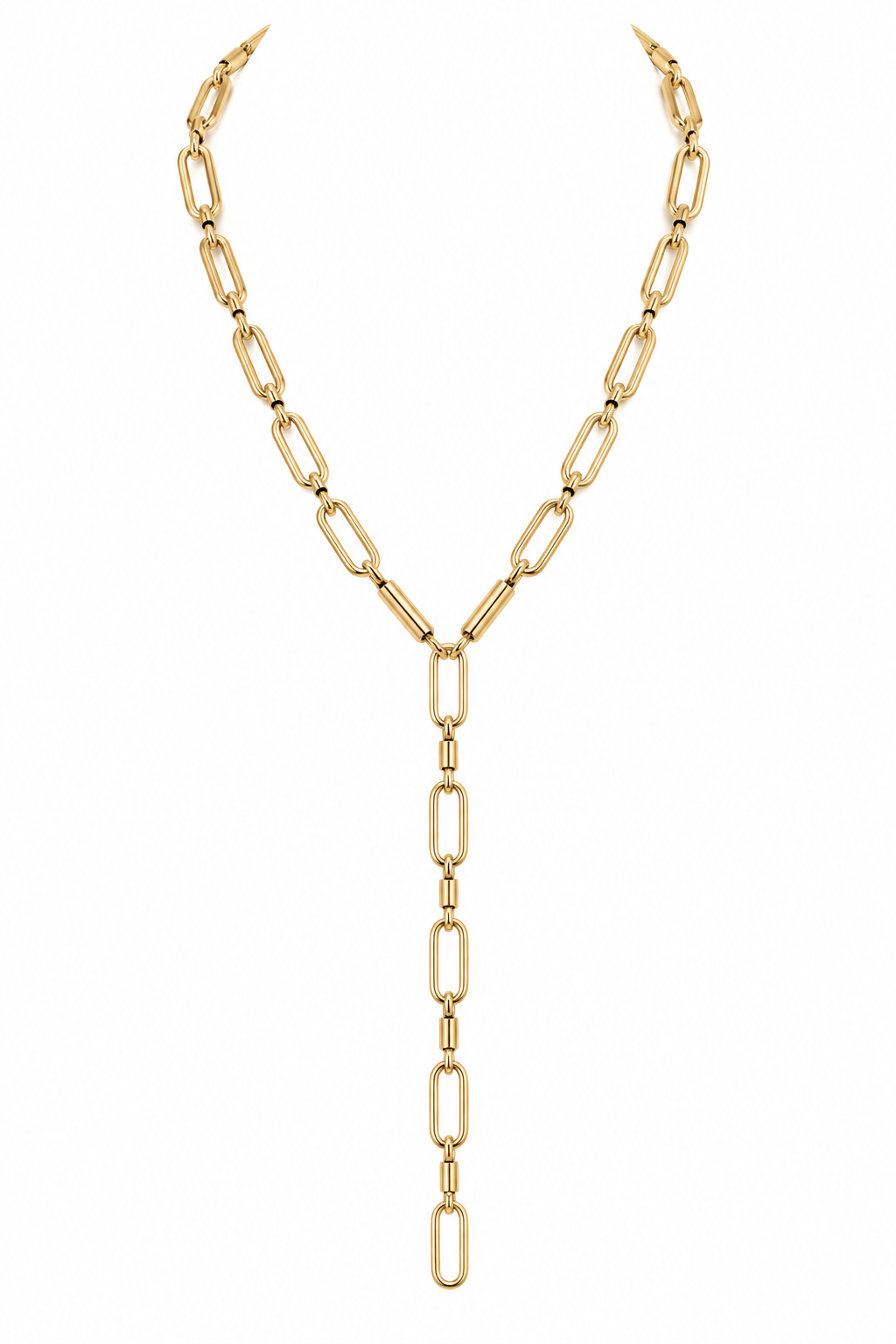 GOLD Y-SHAPED LINK NECKLACE