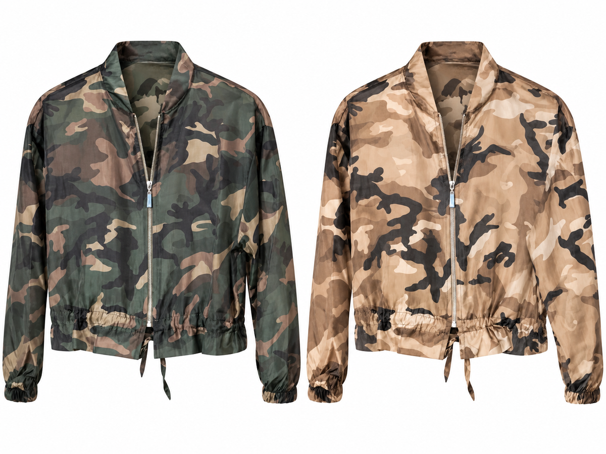 DESERT CAMO BOMBER JACKET