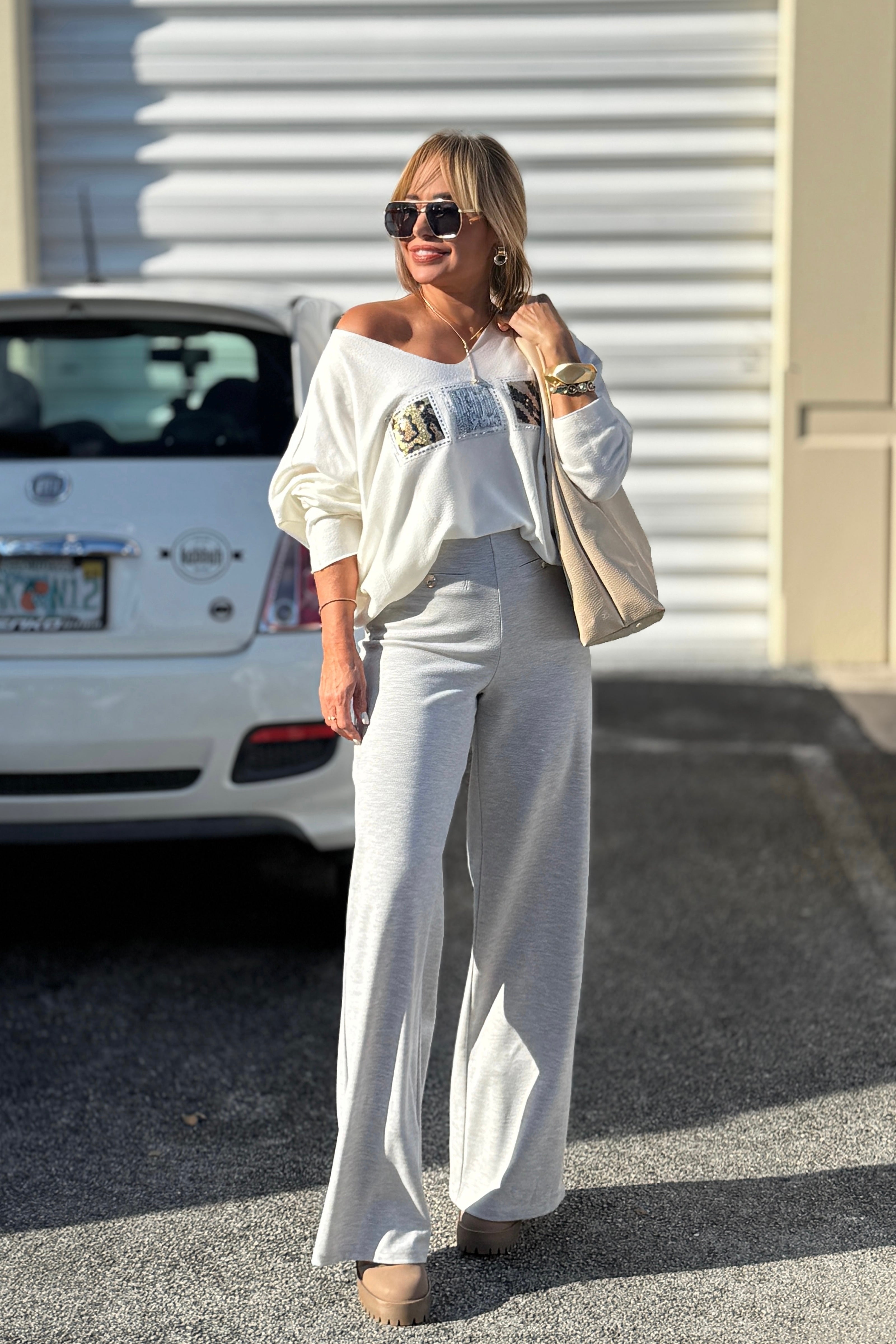 SQUARES COMFY SWEATER