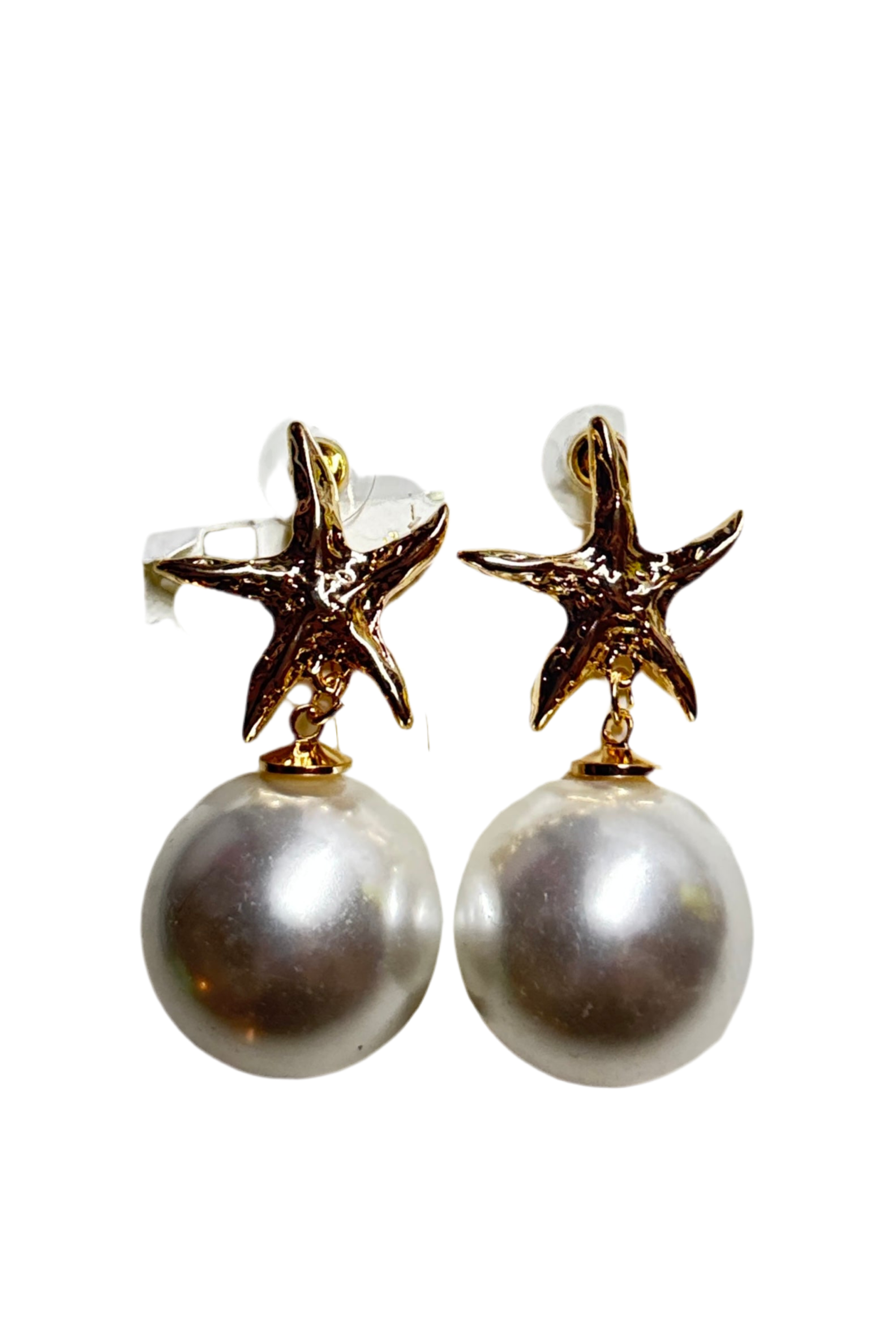 STAR BIG PEARL EARRINGS