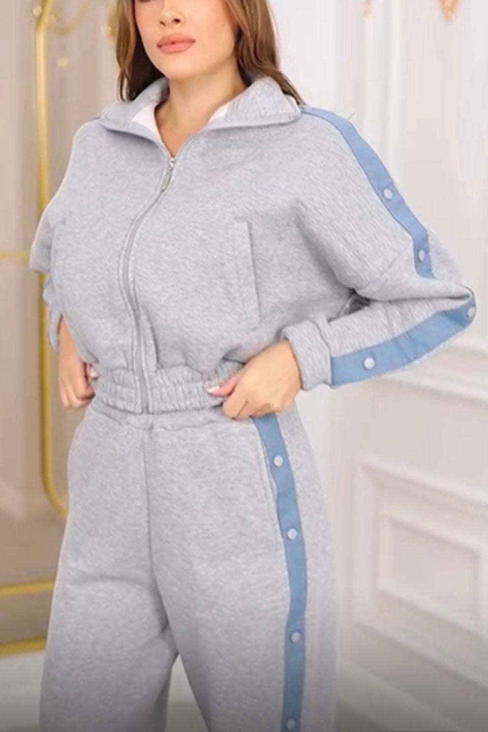 GREY LINES DENIM SET