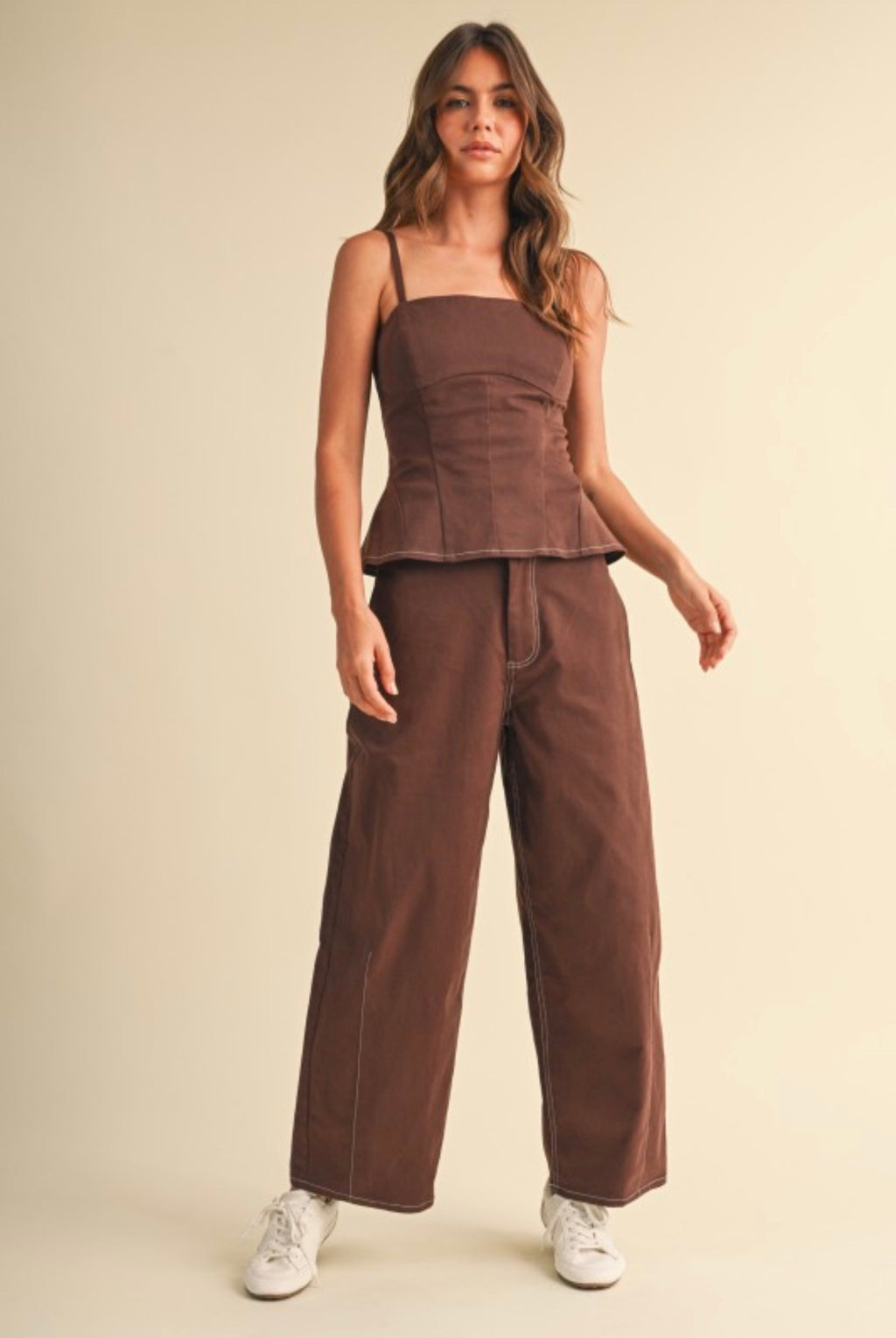 CONTRAST STITCH TWO PIECES SET