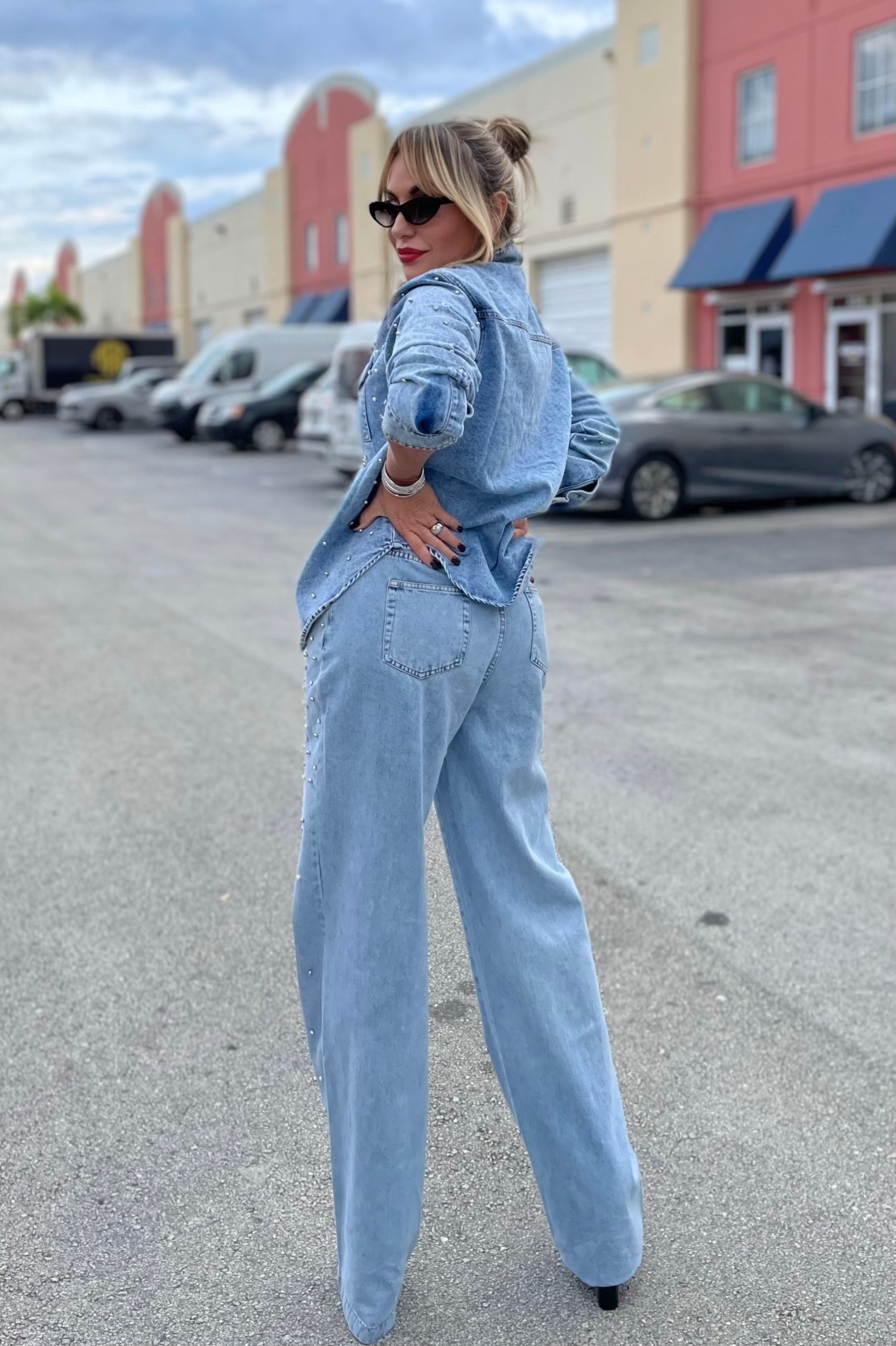 Pearl Embellished Two Pieces Set