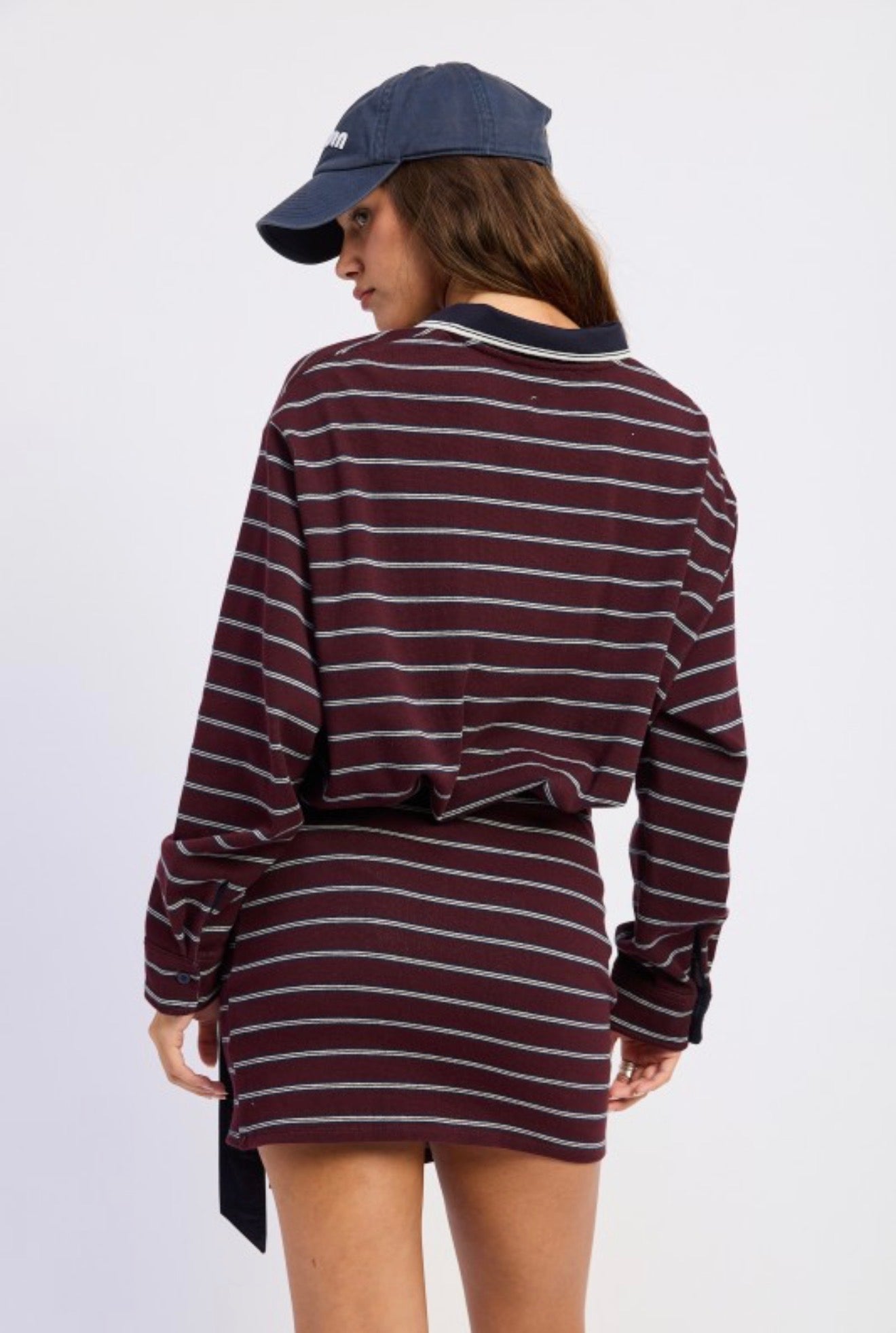 STRIPED RUGBY MINI DRESS