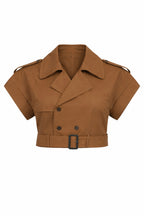 CROPPED TRENCH JACKET
