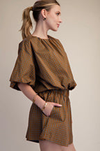 DOT BLOUSON TWO PIECES SET