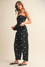 POLKA DOT PEPLUM TWO PIECES SET