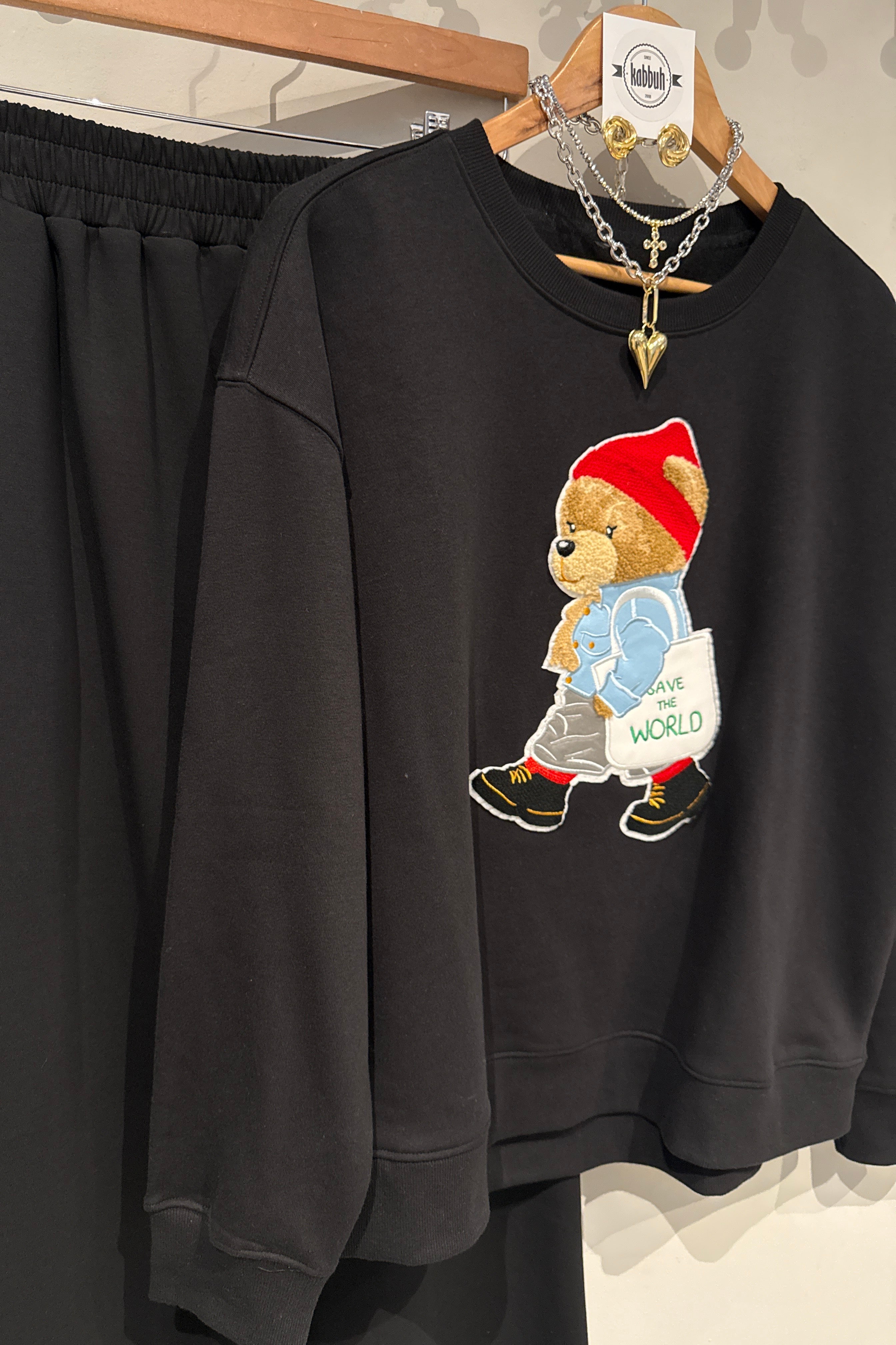 SAVE THE WORLD BEAR SWEATER