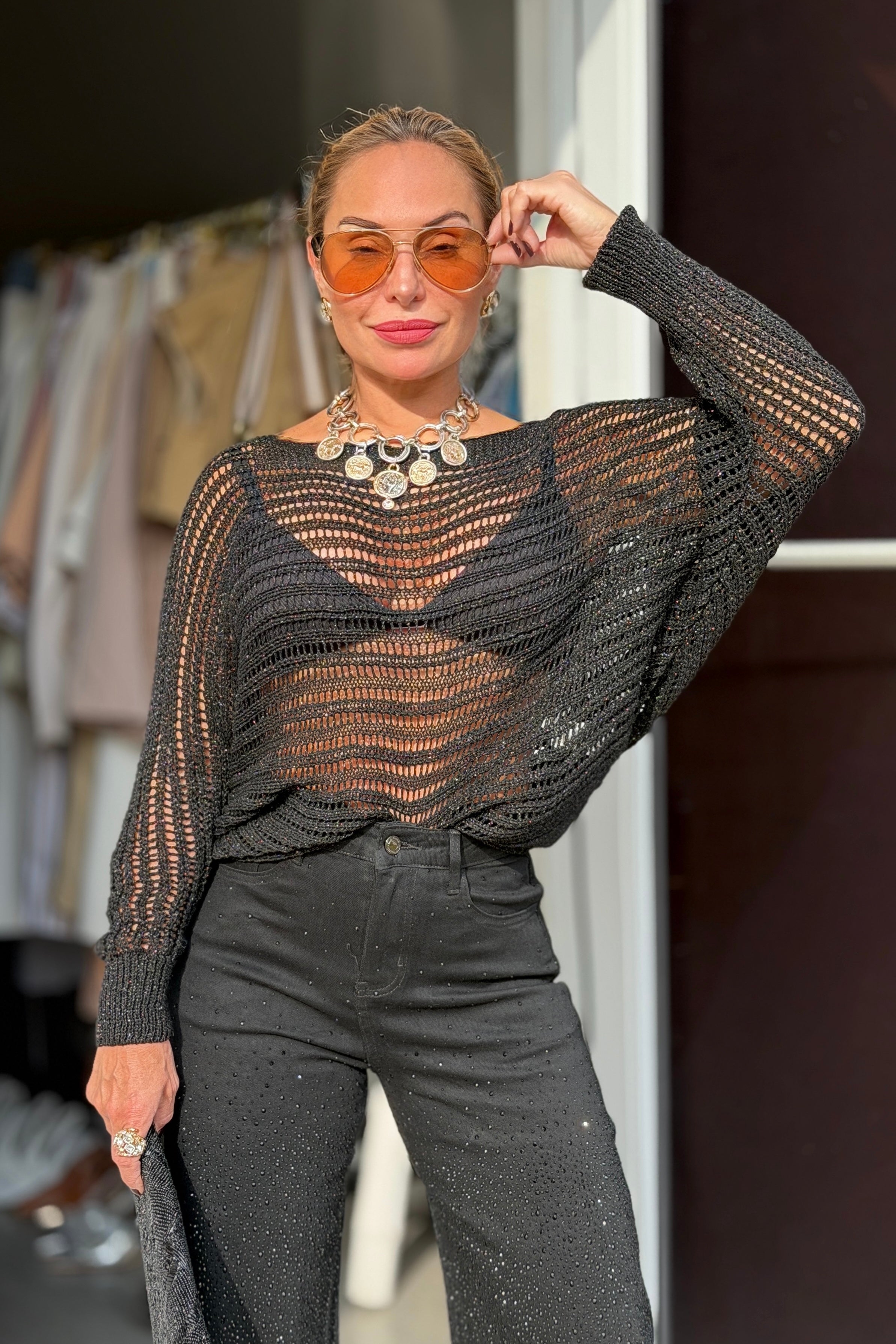 Oriana Black Jean Pant