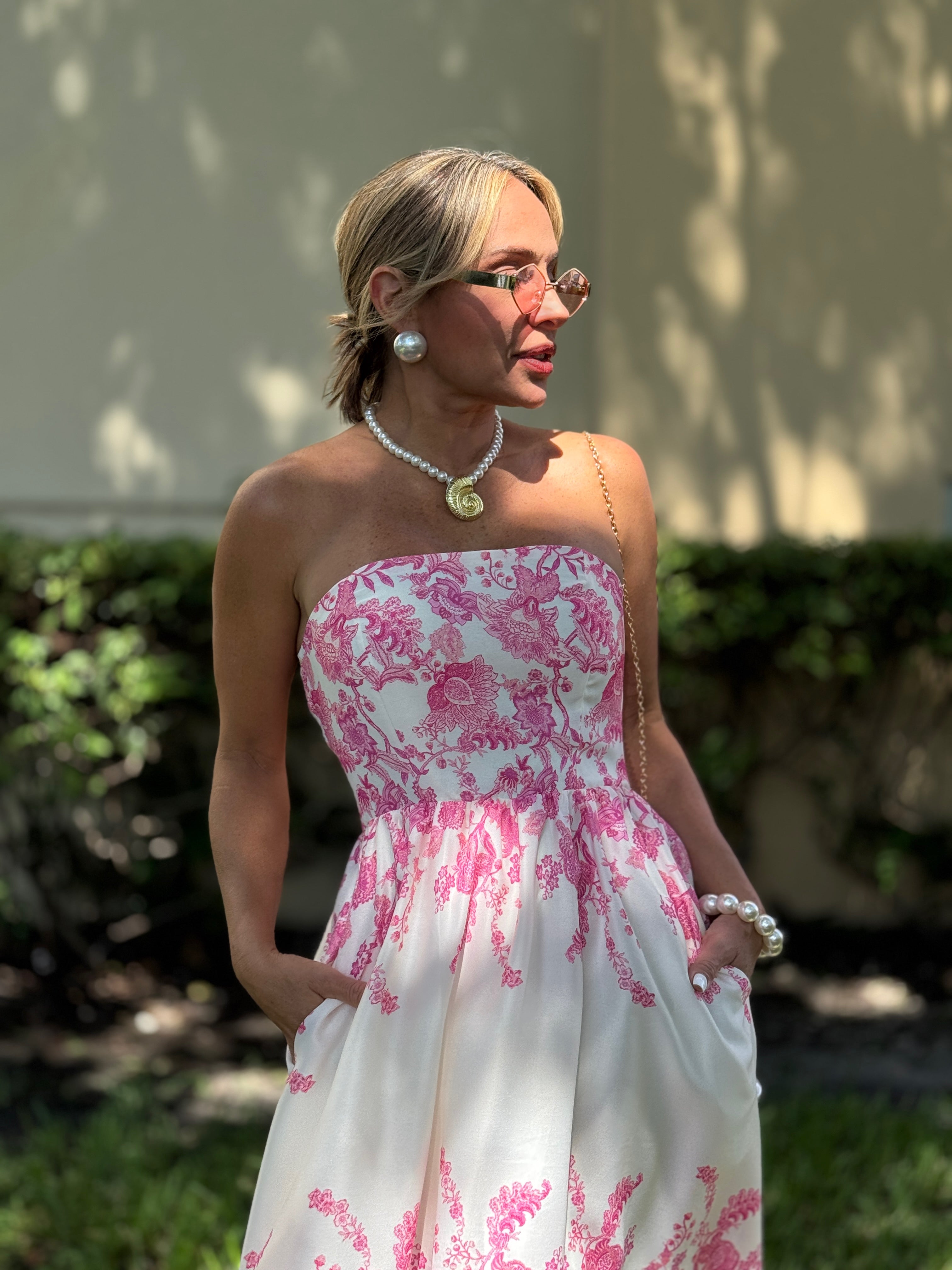 PINK FLOWERS DRESS
