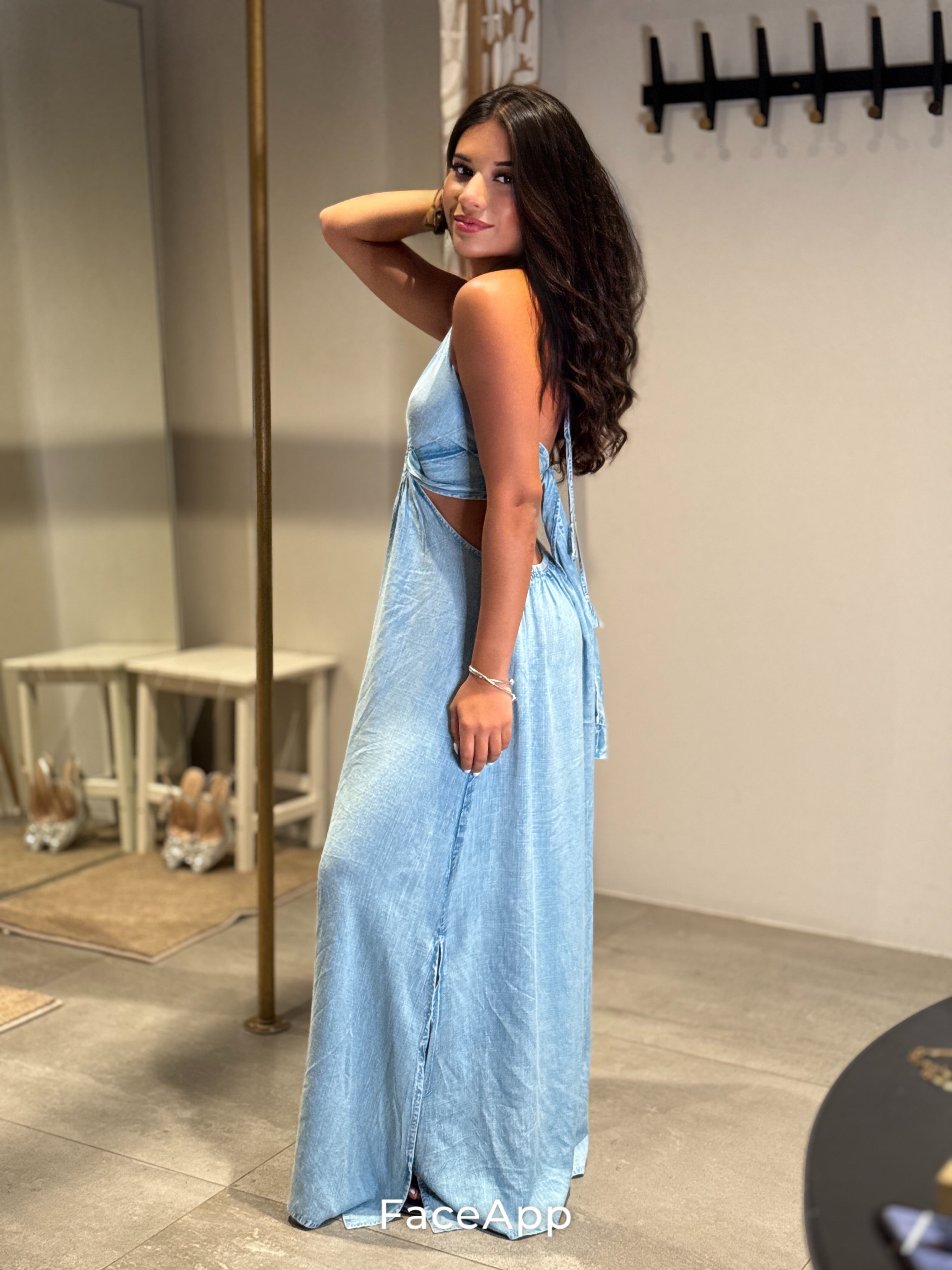 DENIM BOHO DRESS