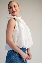 BOW HALTER BUBBLE TOP