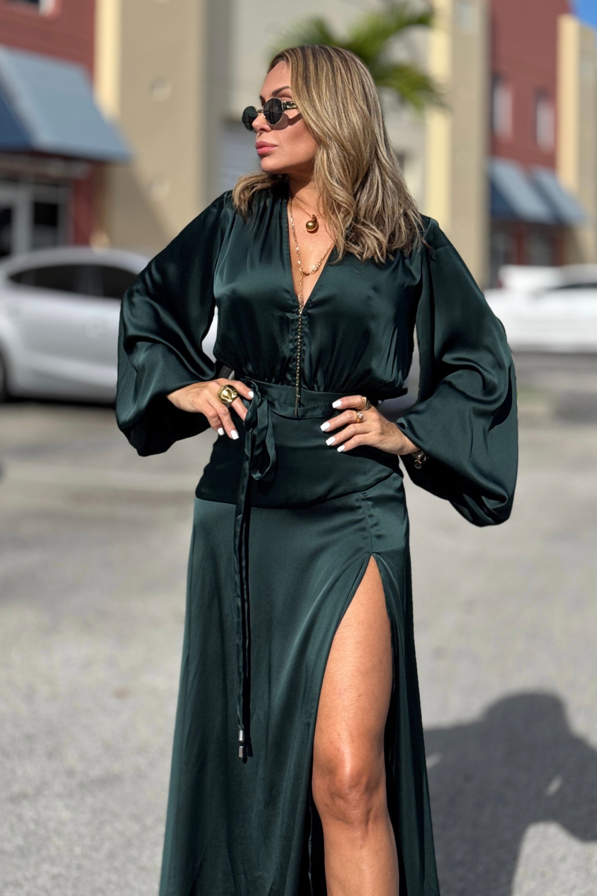 Zamira Satin Ultra Maxi Dress
