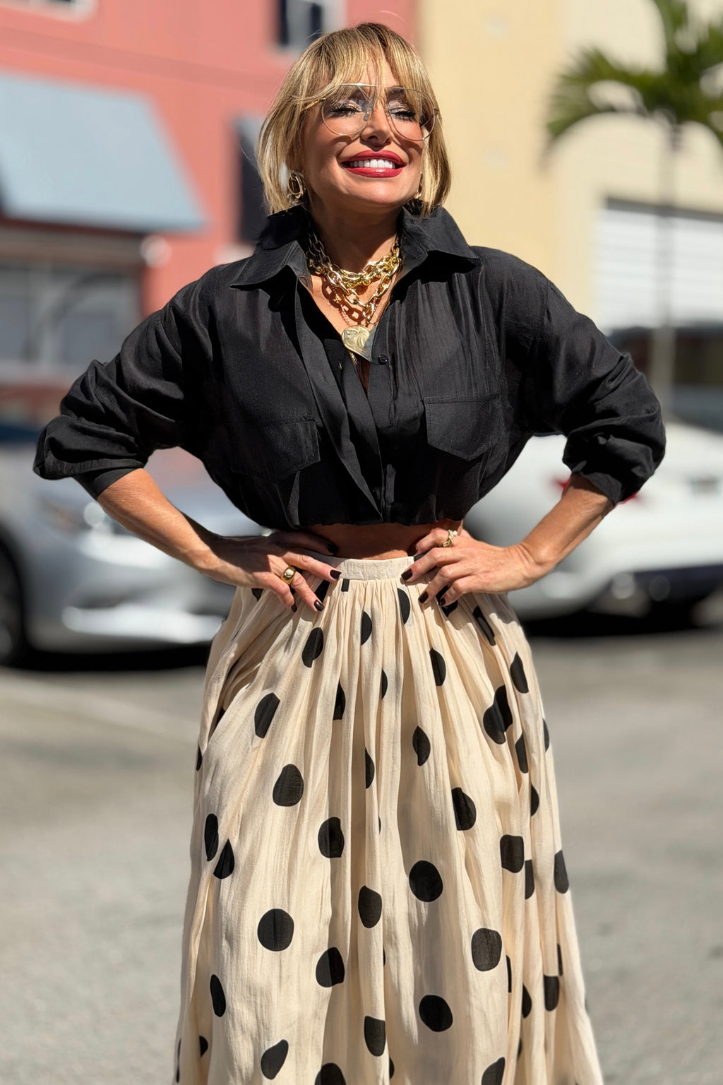 HELENA DOTS MAXI SKIRT