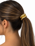 GOLD DOUBLE CUFF PONYTAIL HOLDER
