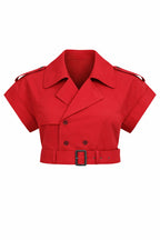CROPPED TRENCH JACKET