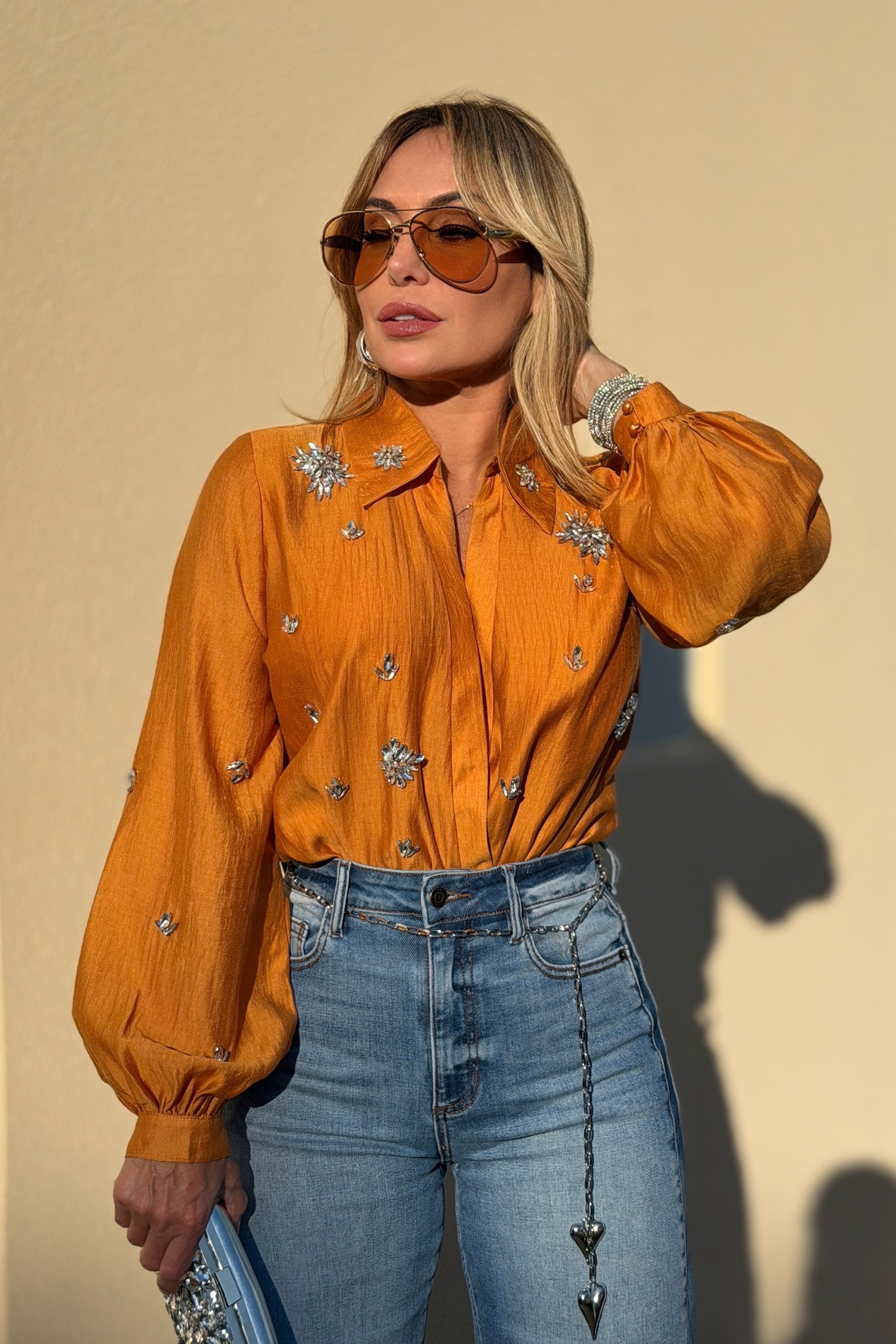 Claudia High Rise Wide Leg Jeans In Medium