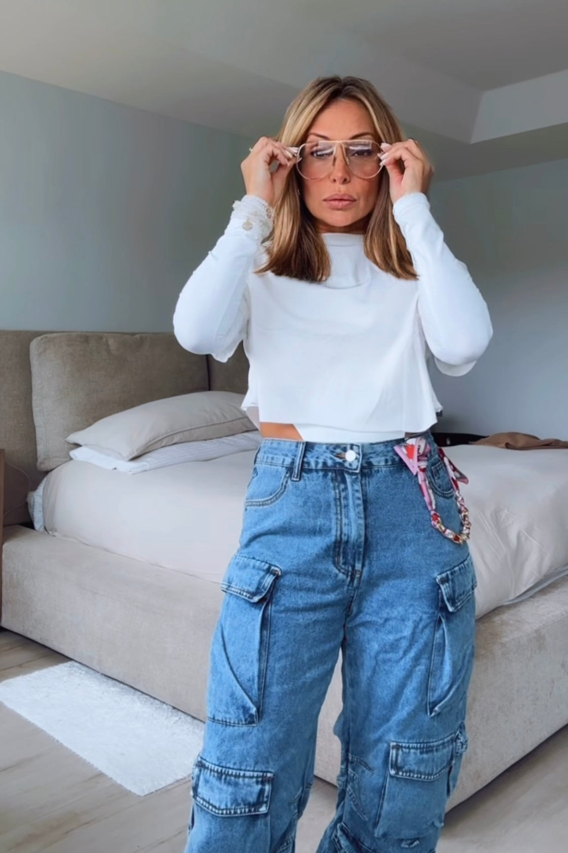 FANNI FAV CARGO BAGGY DENIM JEAN