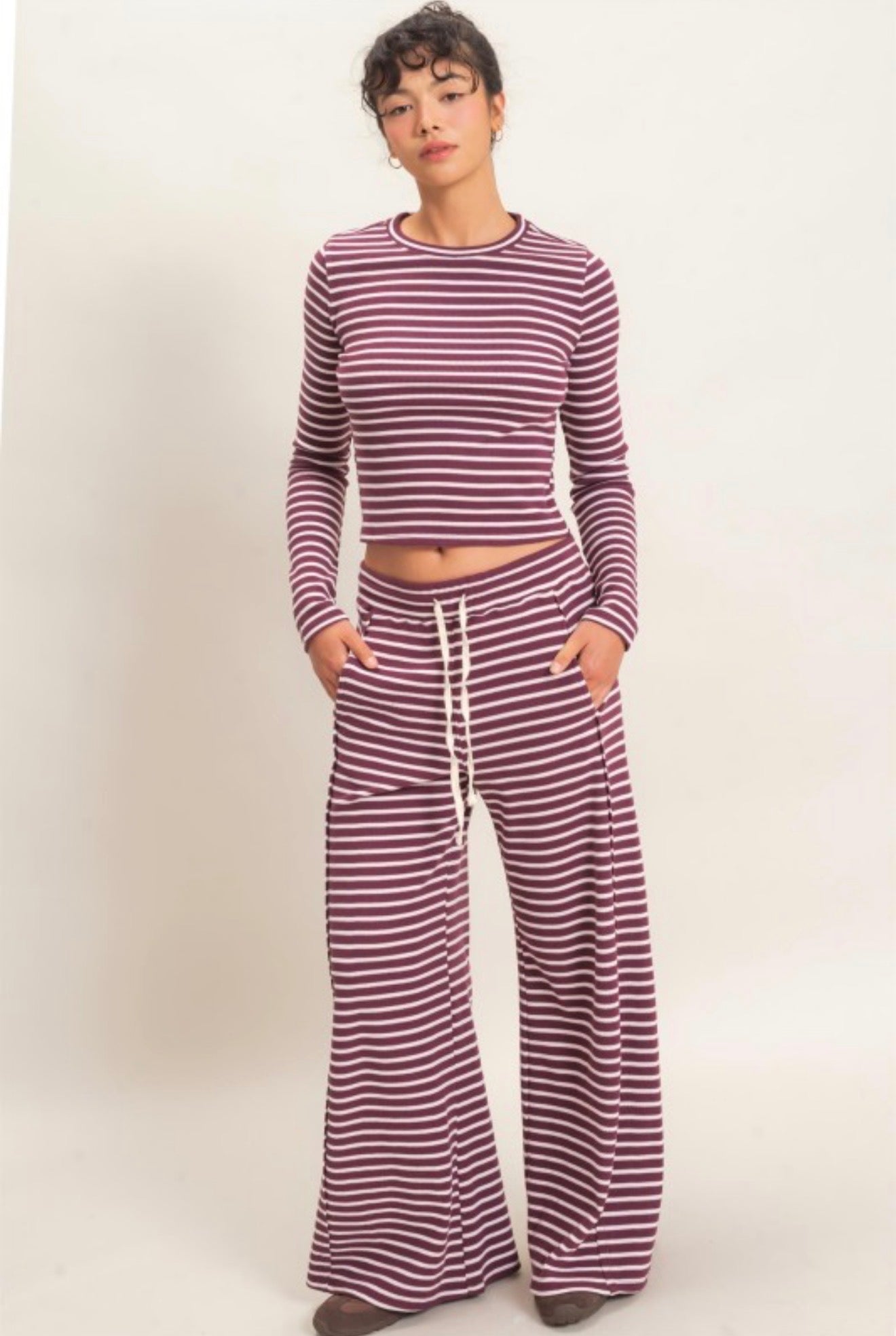 STRIPED COMFORT TWO PIECES SET