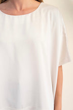 OVERSIZED SATIN BLOUSE