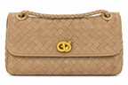 WOVEN SUEDE SHOULDER BAG