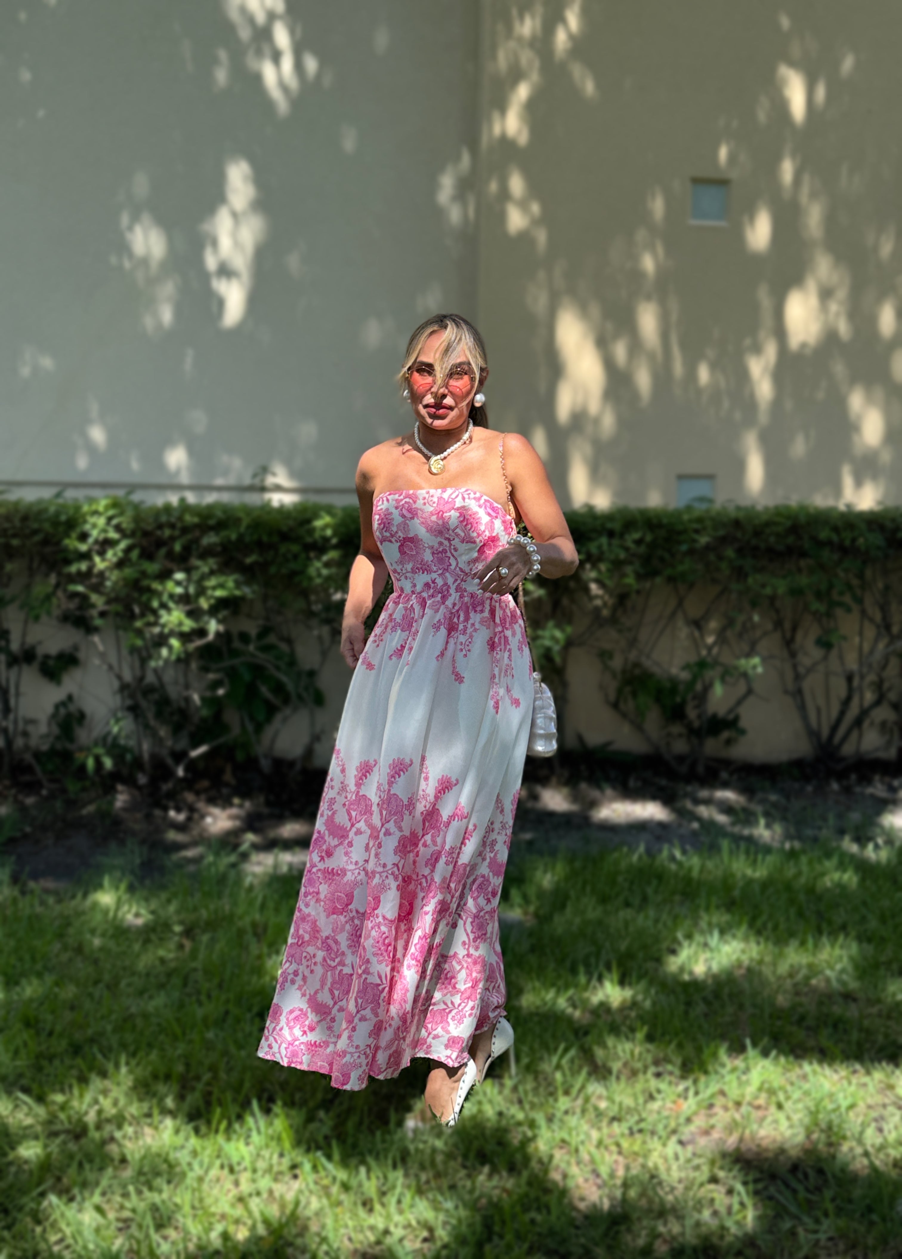 PINK FLOWERS DRESS