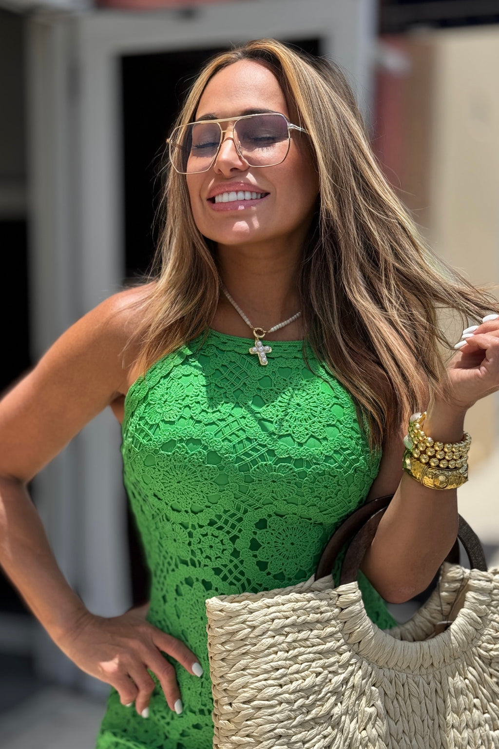 GREEN LOVE LOW DRESS