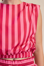 PINK CANDY STRIPE TOP