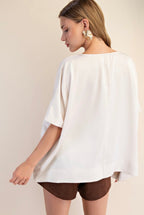 OVERSIZED SATIN BLOUSE