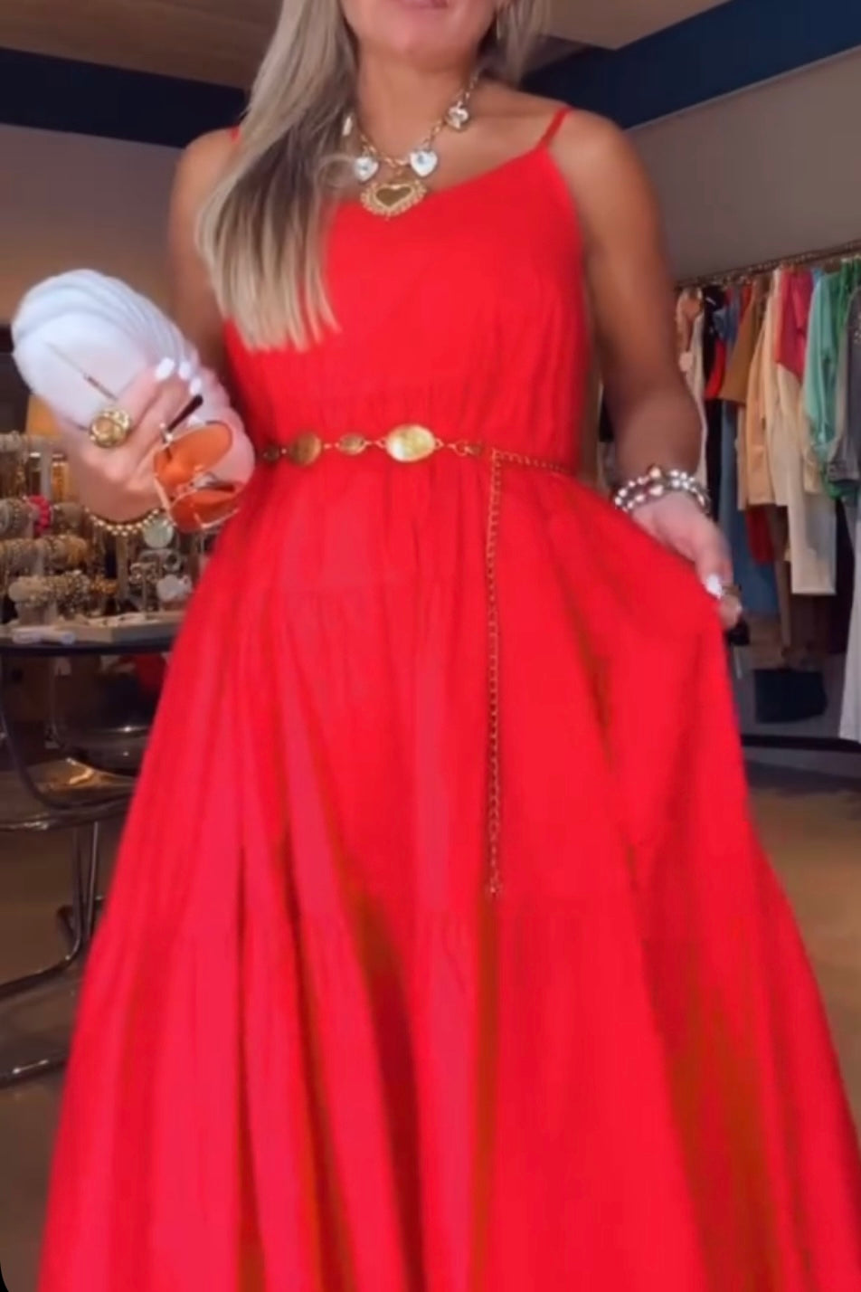 BLOW RED DRESS