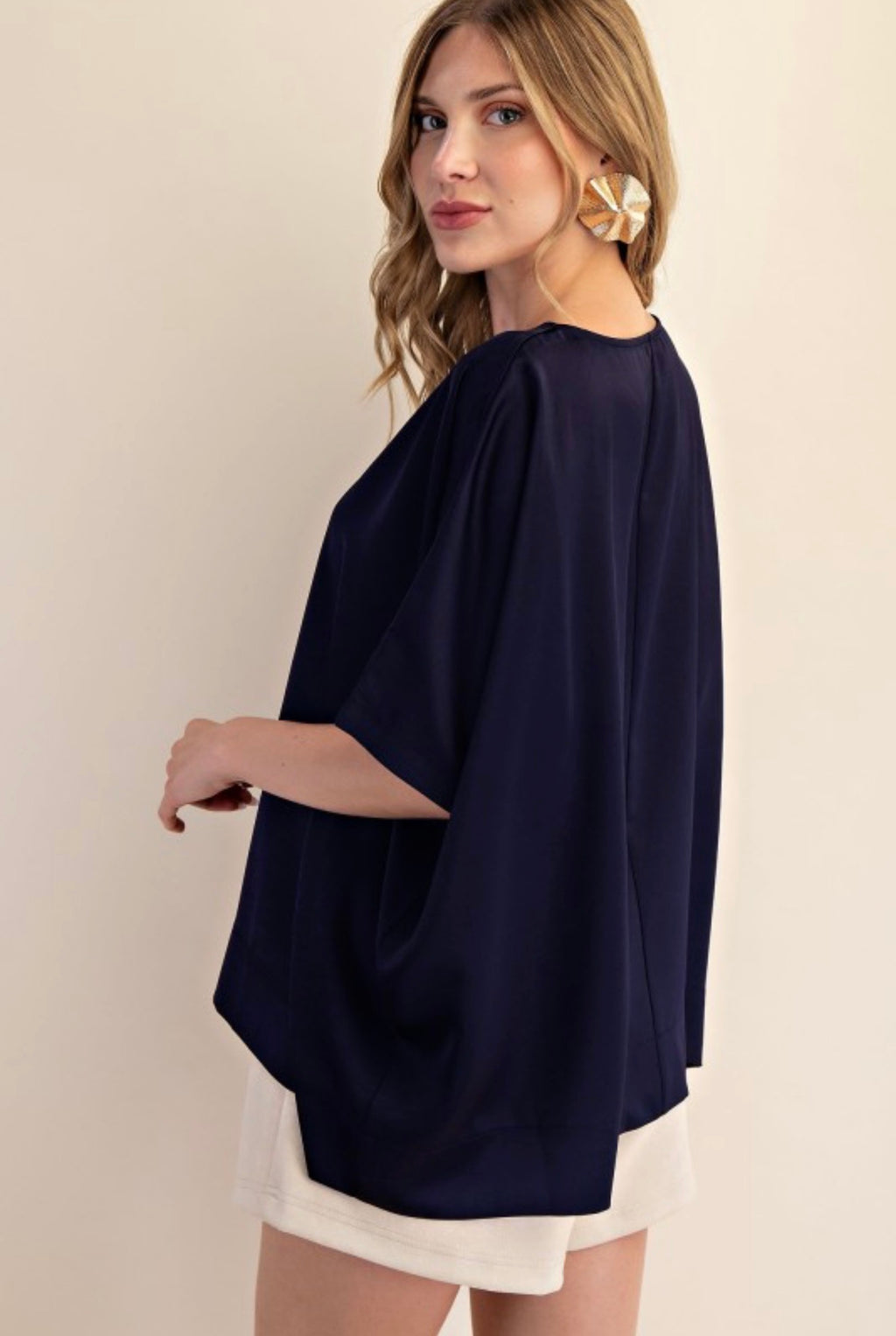 OVERSIZED SATIN BLOUSE