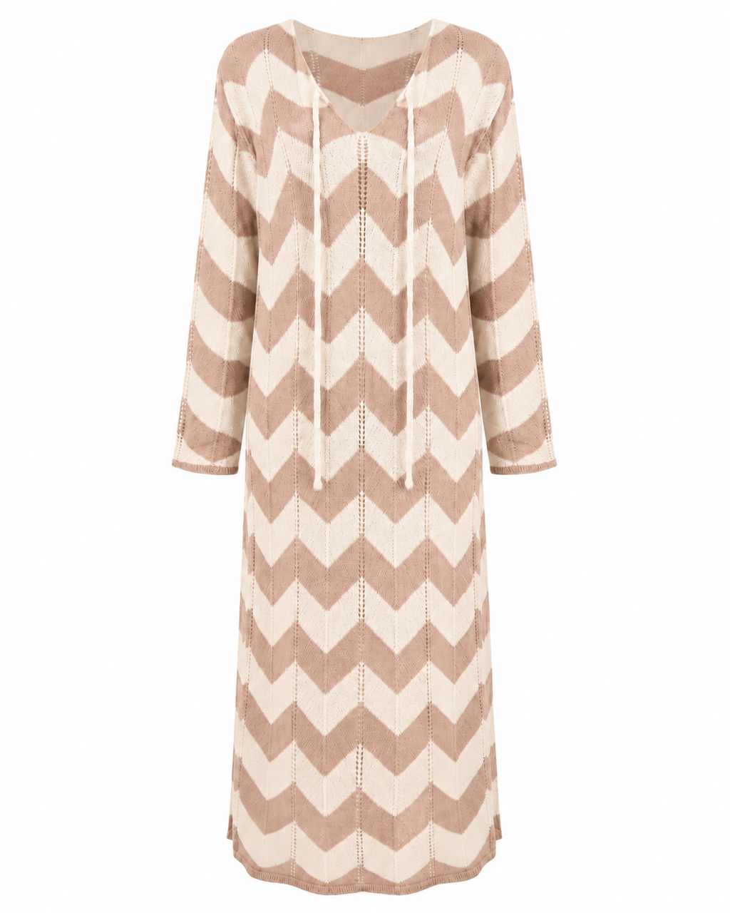 ZIGZAG KNIT DRESS WITH COVER