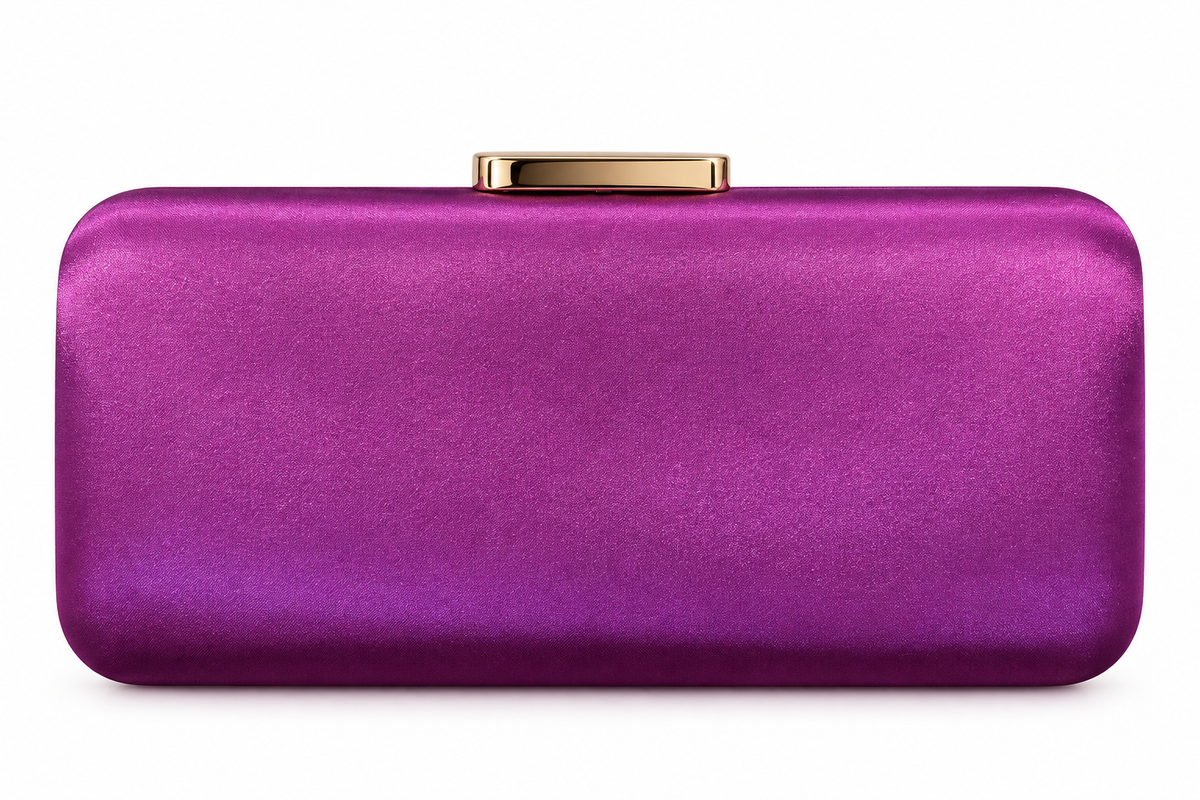 FUCHSIA SATIN CLUTCH BAG