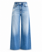 STRETCH HIGH RISE WIDE LEG JEANS
