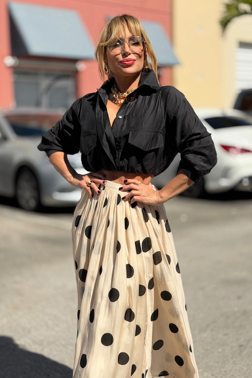 HELENA DOTS MAXI SKIRT