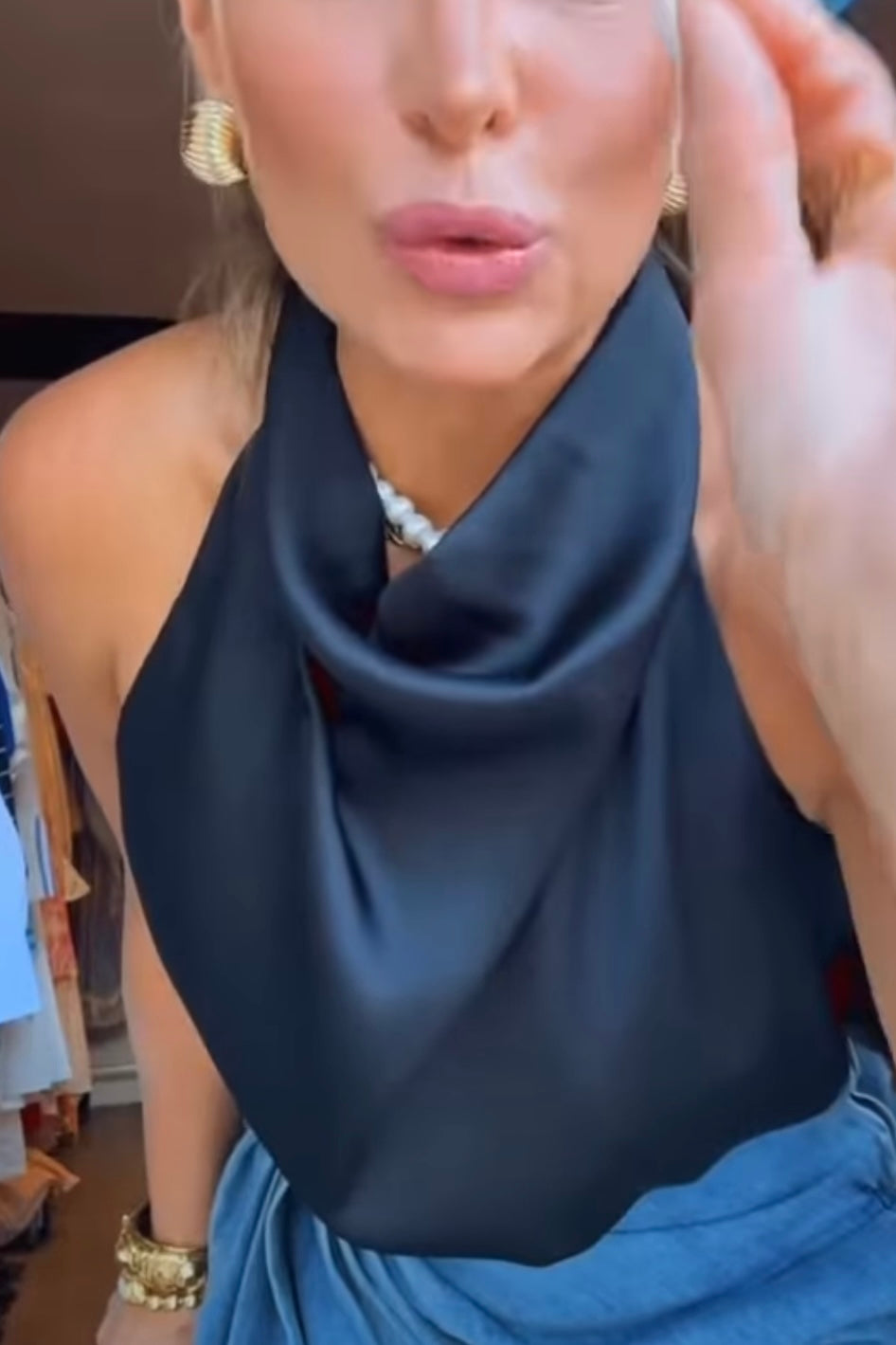 BLACK ELEGANT KABBUH TOP