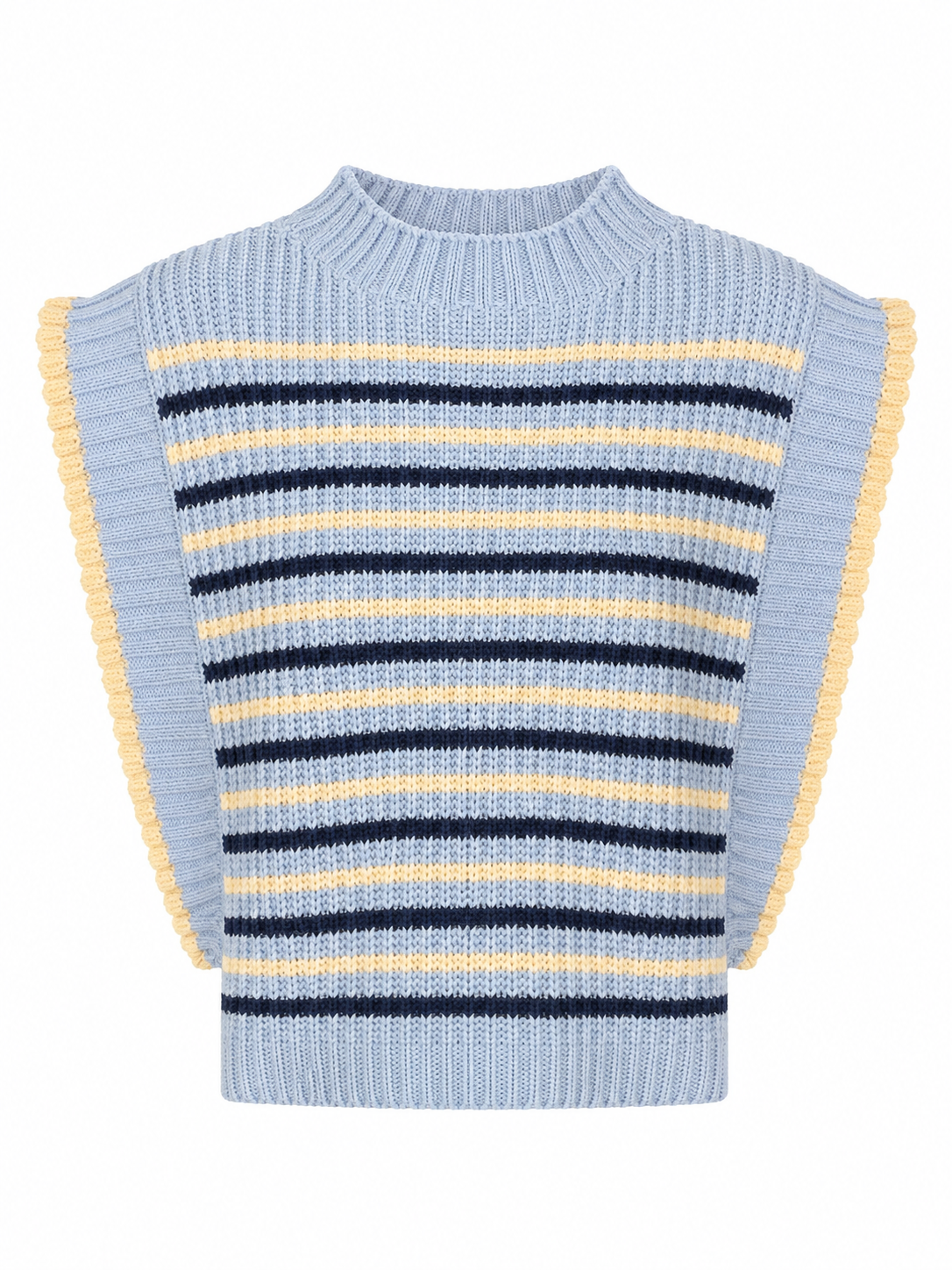 CONTRAST STRIPE KNIT VEST