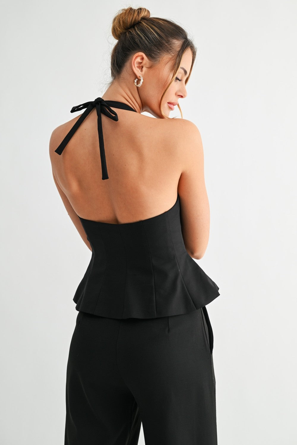 Peplum Halter Top