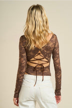LACE CHOCOLATE BODYSUIT