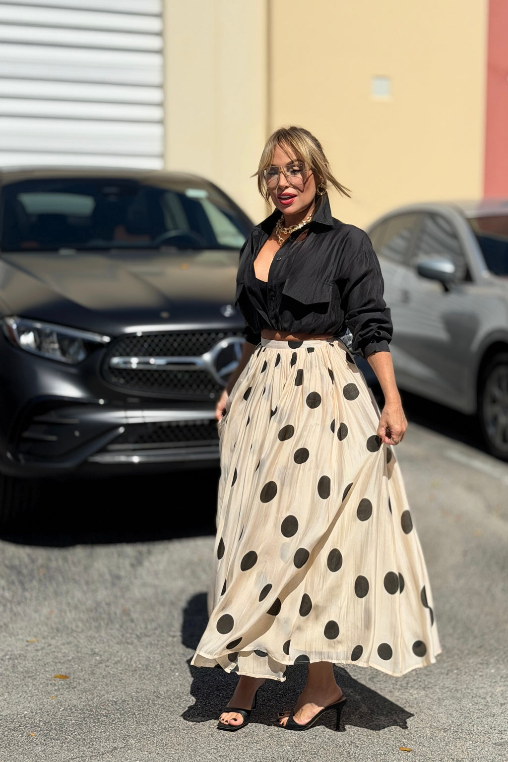 HELENA DOTS MAXI SKIRT