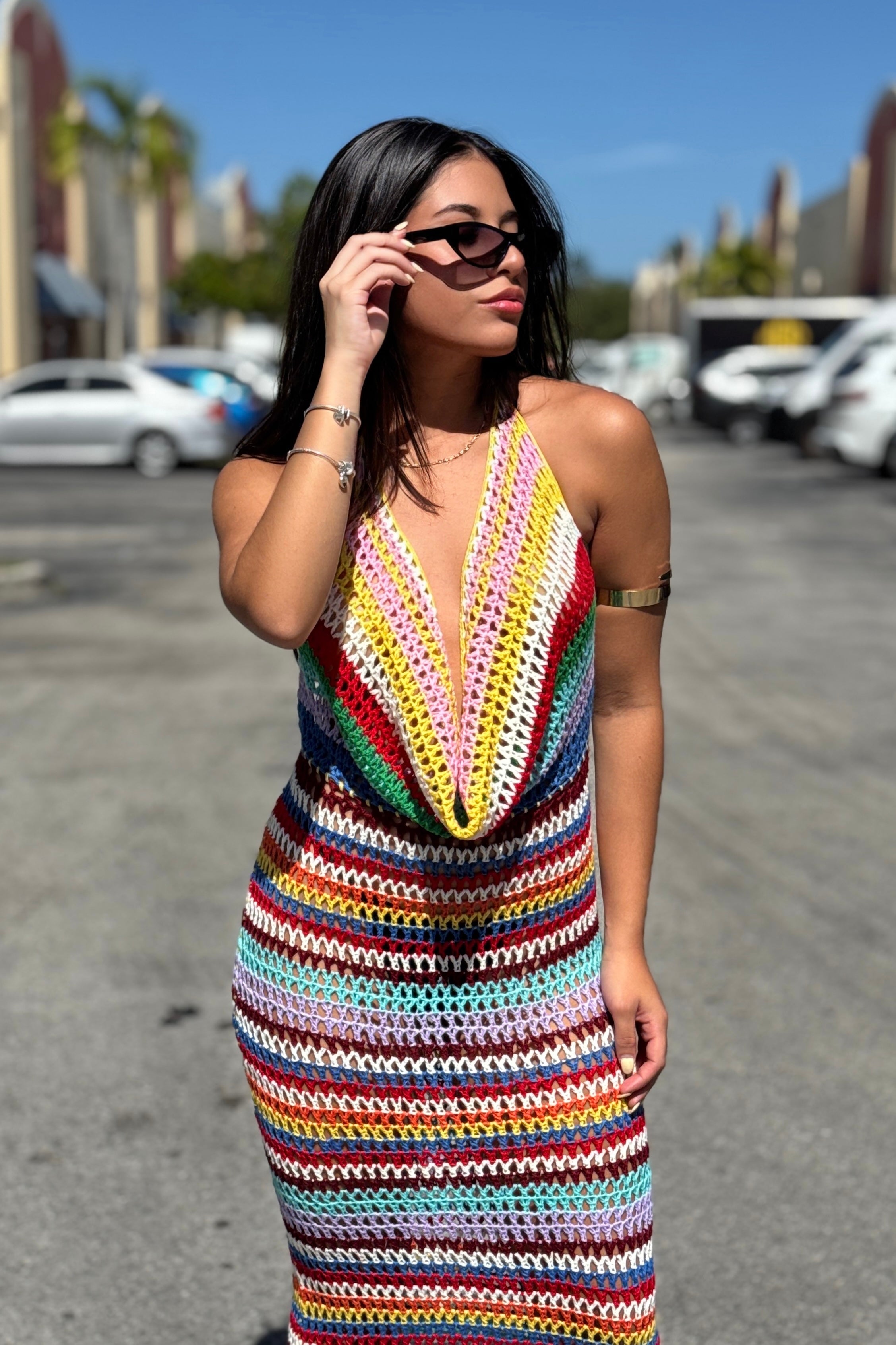 PRISCILA COLORFUL DRESS