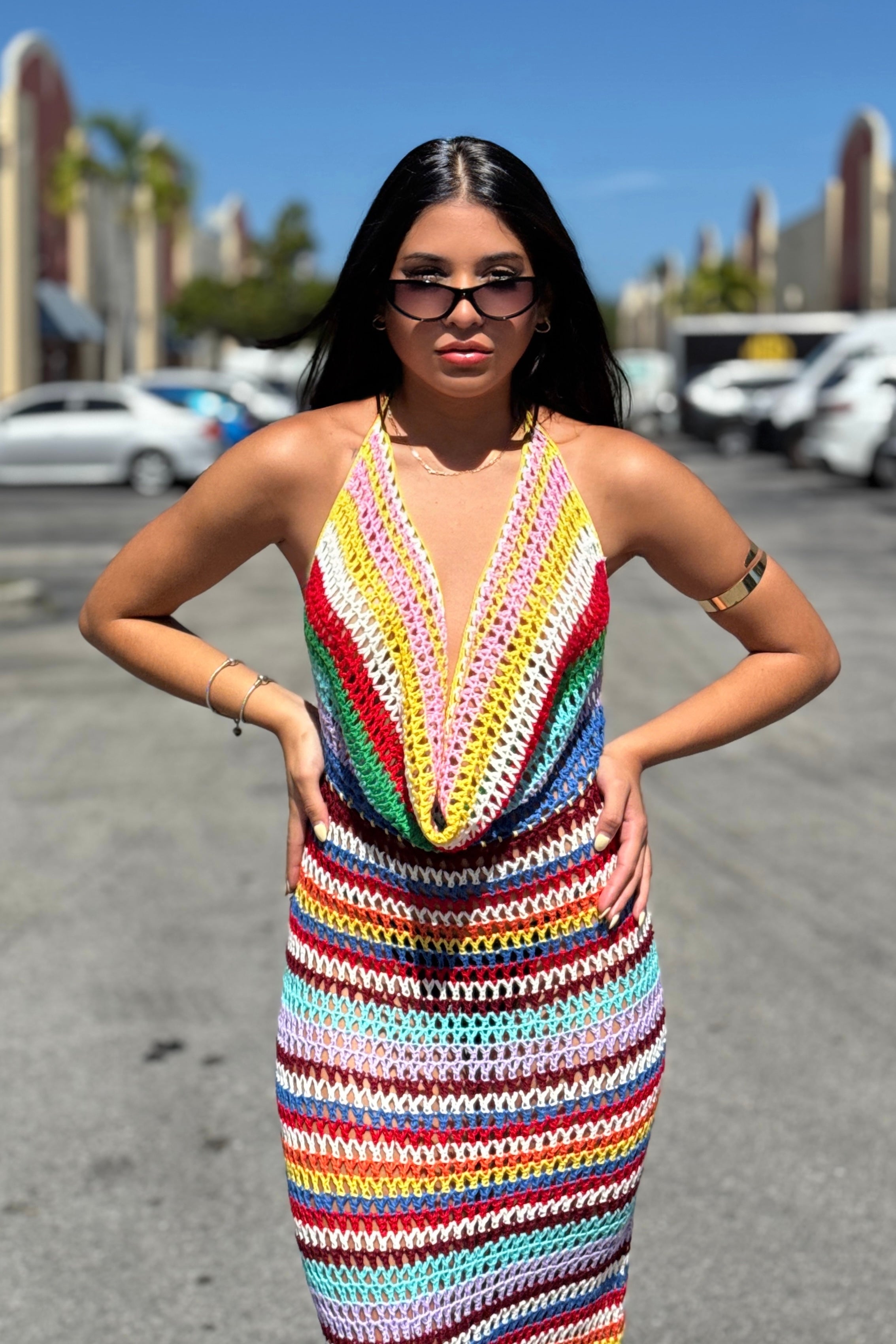PRISCILA COLORFUL DRESS