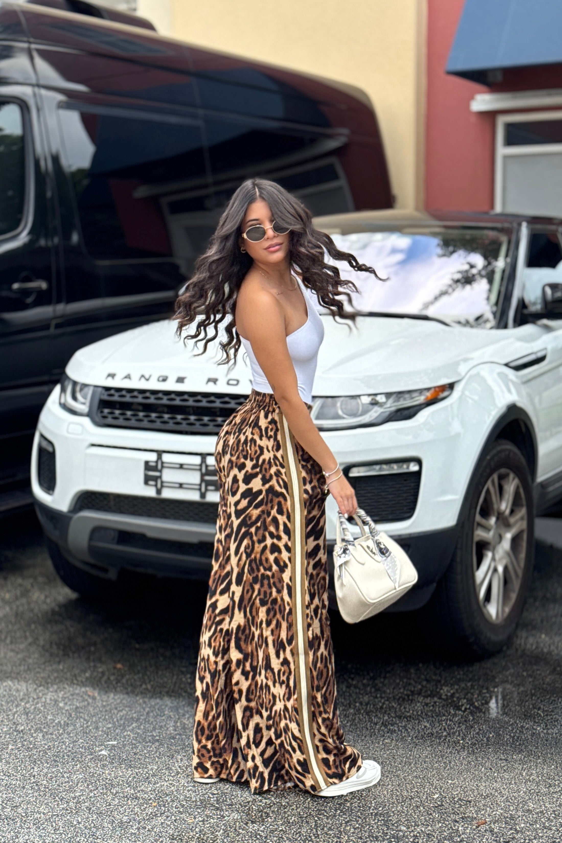 Animal Print Stripes Pant