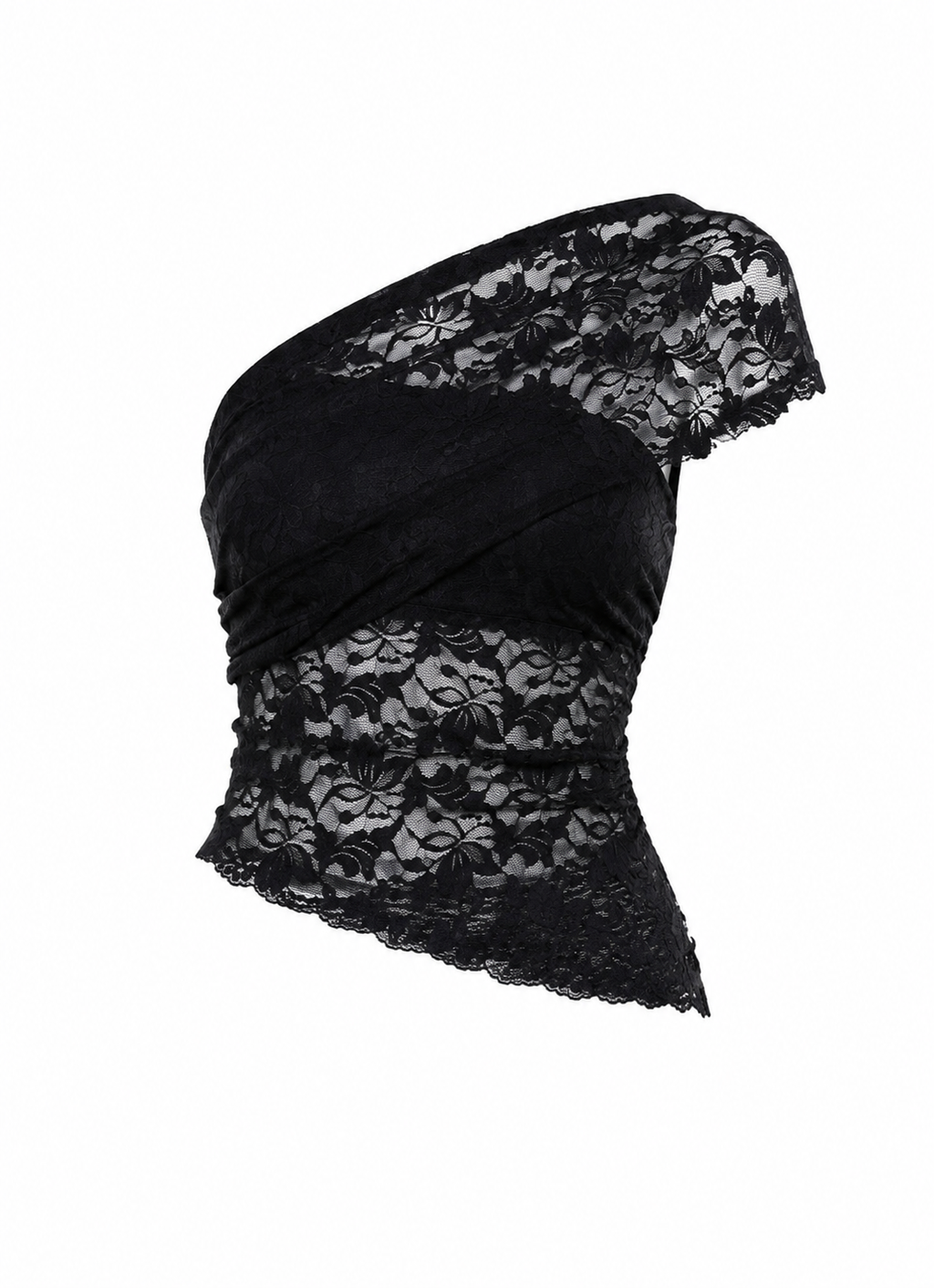 LACE ONE SHOULDER TOP