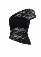LACE ONE SHOULDER TOP