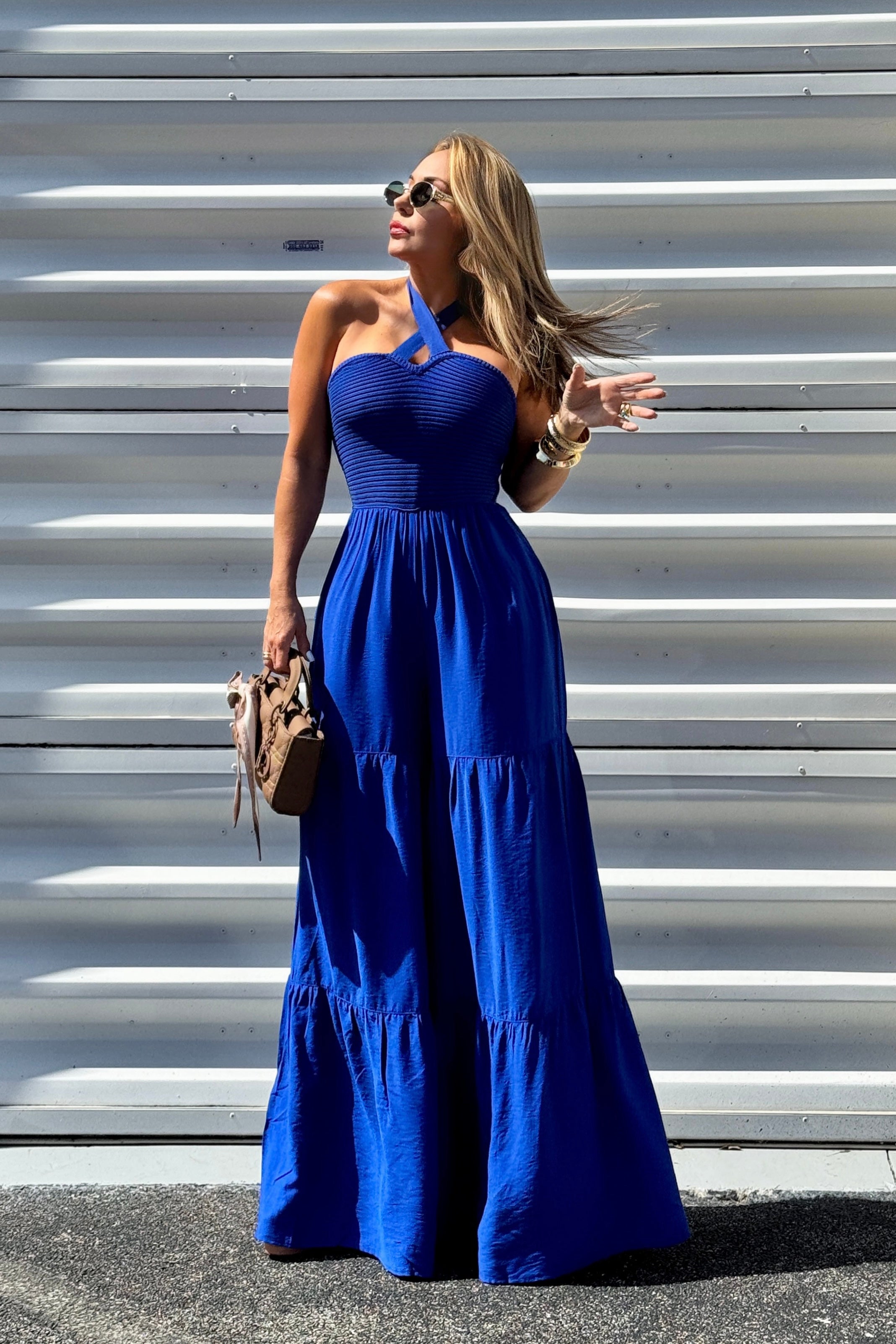 Tube Top With Triple Tier Jumpsuit
