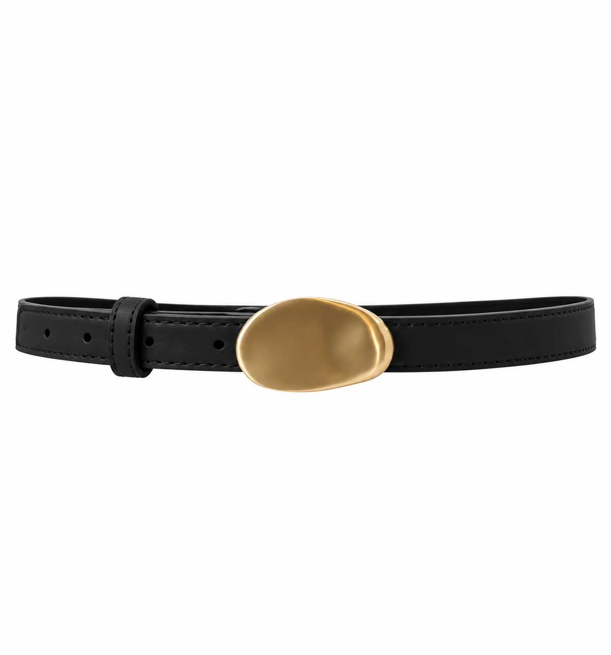 SCULPTED OVAL BUCKLE BELT