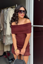 Mesh Off Shoulder Dress